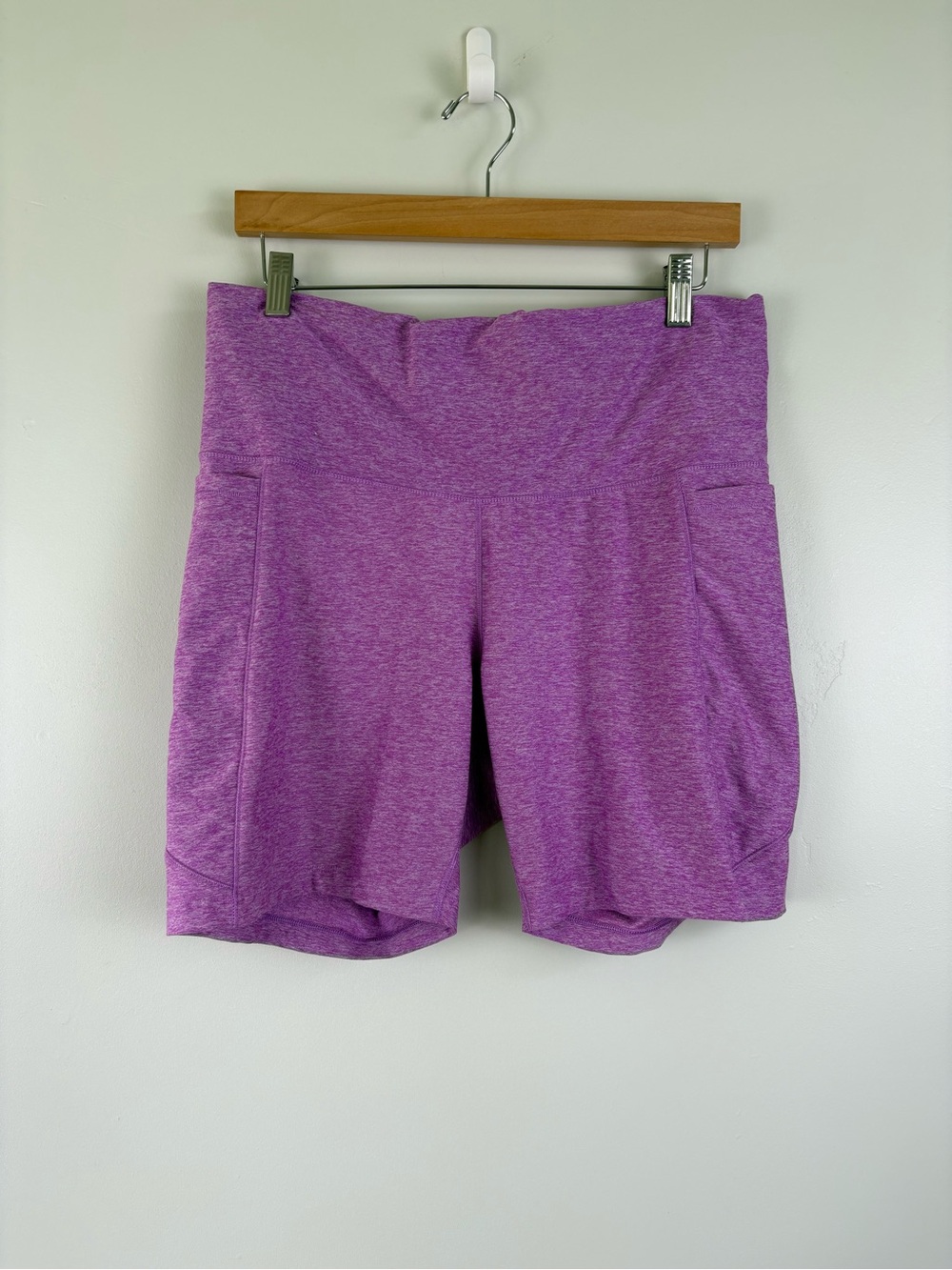 Calia by Carrie Underwood High Rise Bike Shorts Purple Women's Size XL